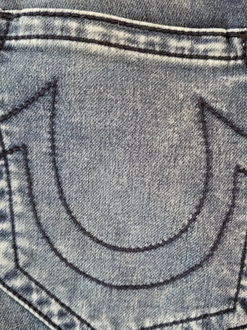True Religion Rocco Relaxed Skinny Jeans Mens 33 Heavy Wash Stretch Denim